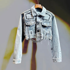 Pop Star Studded Denim Jacket