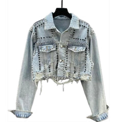 Pop Star Studded Denim Jacket