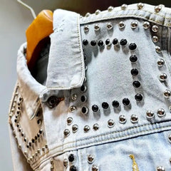 Pop Star Studded Denim Jacket